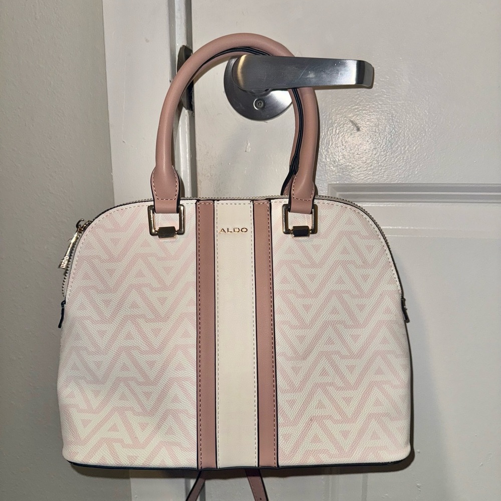Aldo Pink and White Crossbody Bag